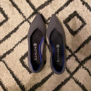 Rothy point gray sz 9.5